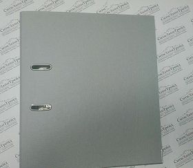 Папка-регистратор А4 Uniprint 50мм эколайн ПВХ с метал. окант. серая